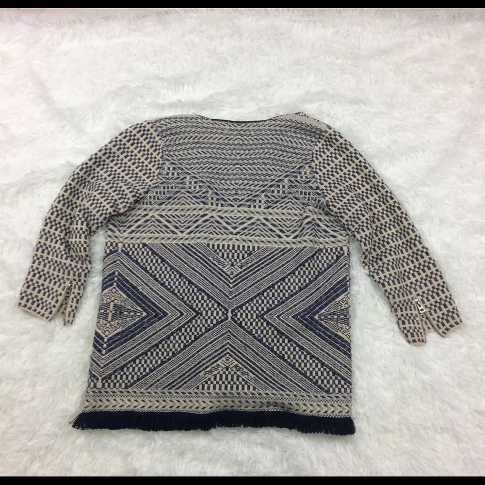 ❌SOLD❌Lucky Brand Aztec print Open Front Sweater - Picture 2 of 3